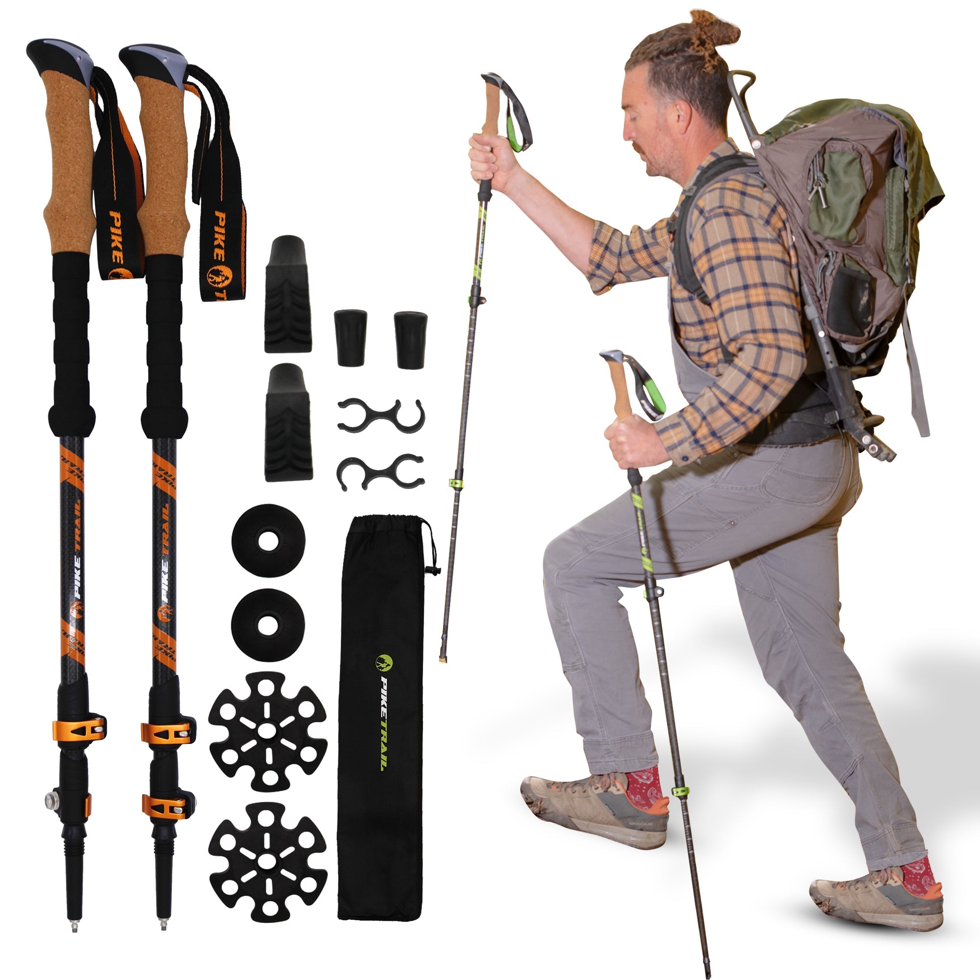 Pike Trail Carbon Fiber Trekking Poles by Pike Trail