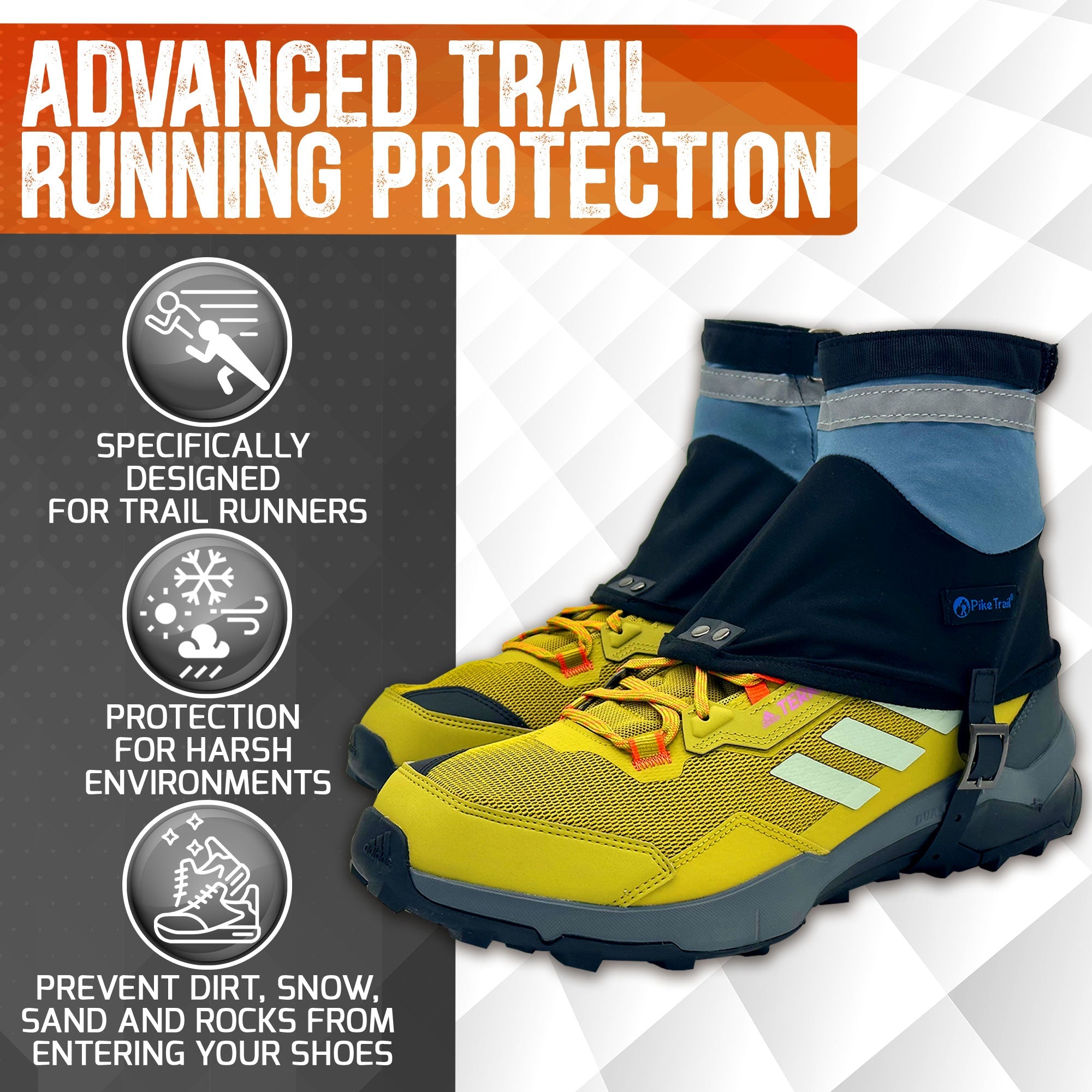 Pike Trail Low Cut Running Thru-Hiker Gaiters by Pike Trail