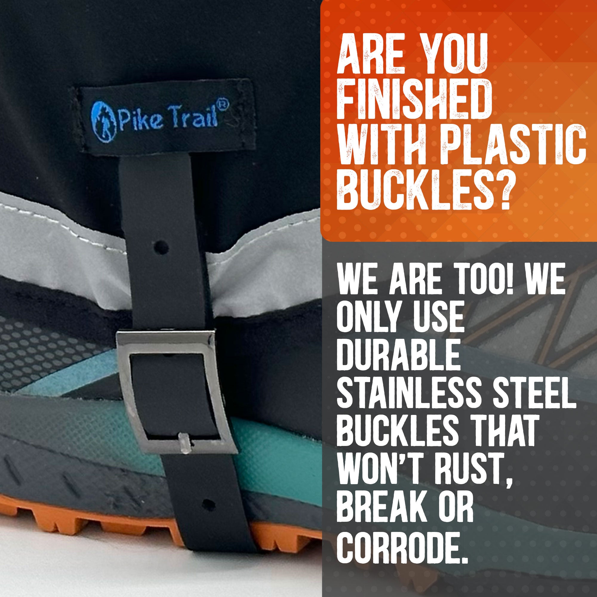 Pike Trail Mid Length Gaiters Small/Medium Adjustable Fit by Pike Trail
