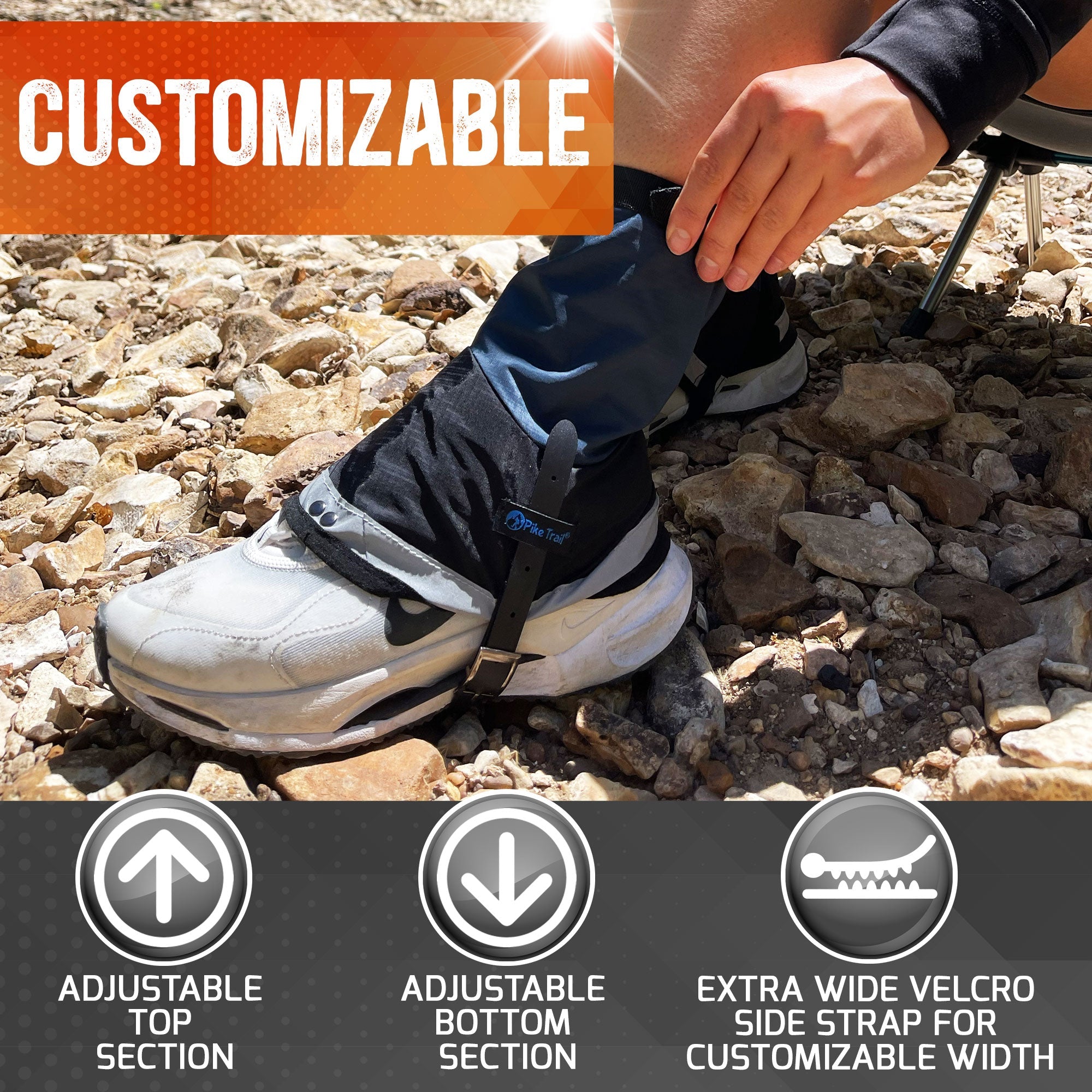 Pike Trail Mid Length Gaiters Small/Medium Adjustable Fit by Pike Trail