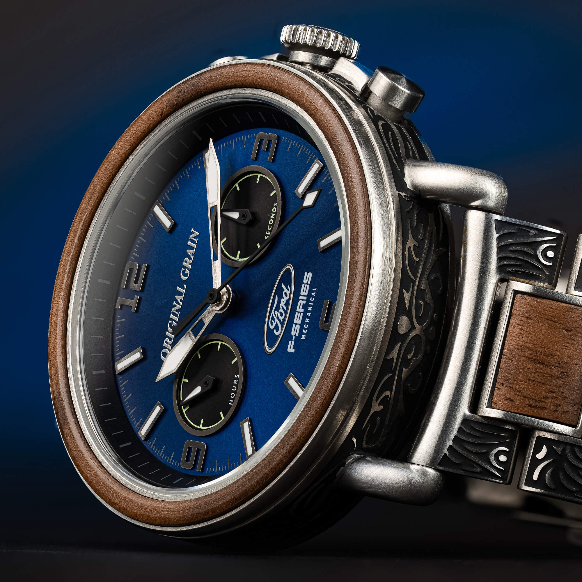 Original Grain Ford Western Mechanical Chrono 44mm — product view 6
