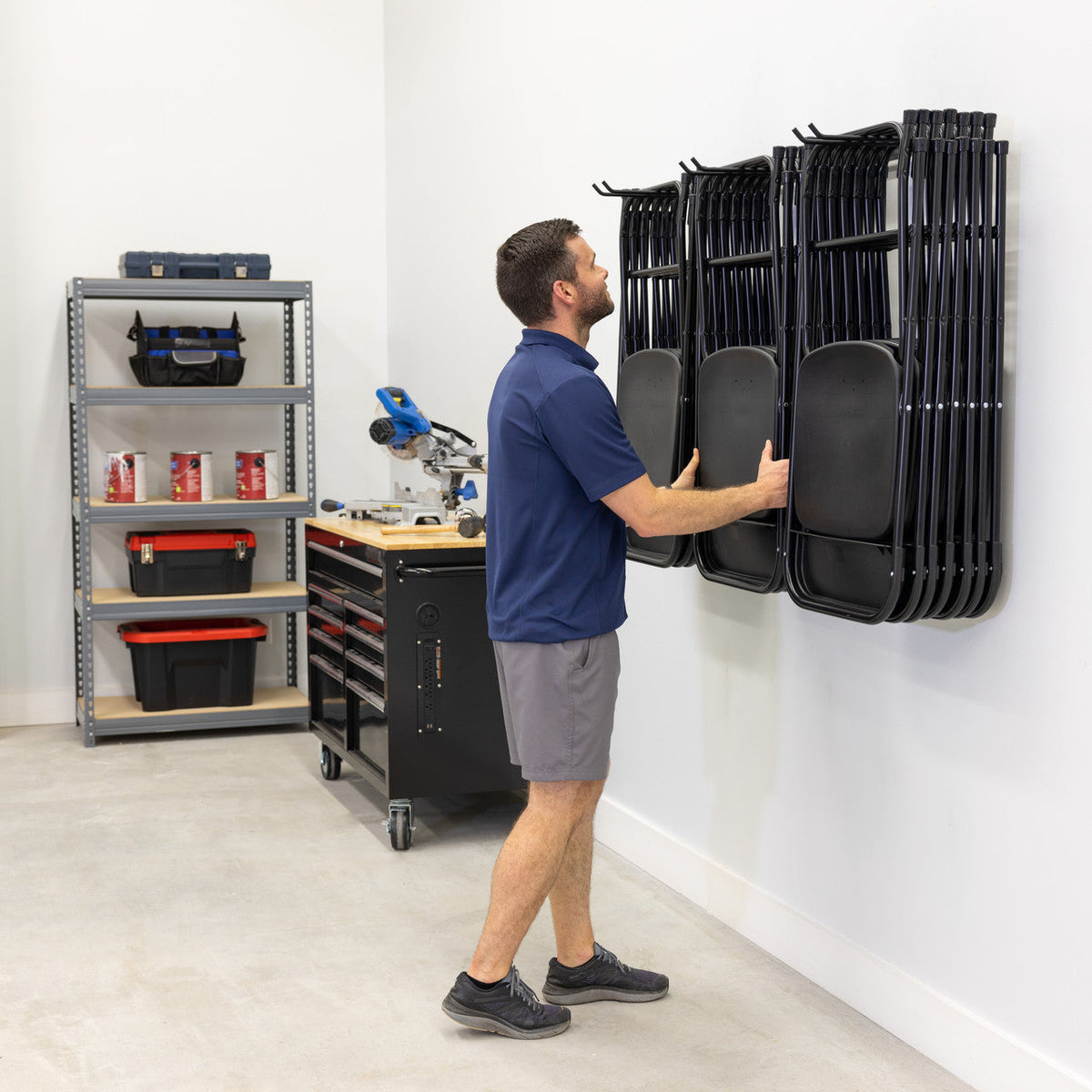Chair Rack | G-Chair | Adjustable Wall Storage System | Holds 300 lbs - product view 3