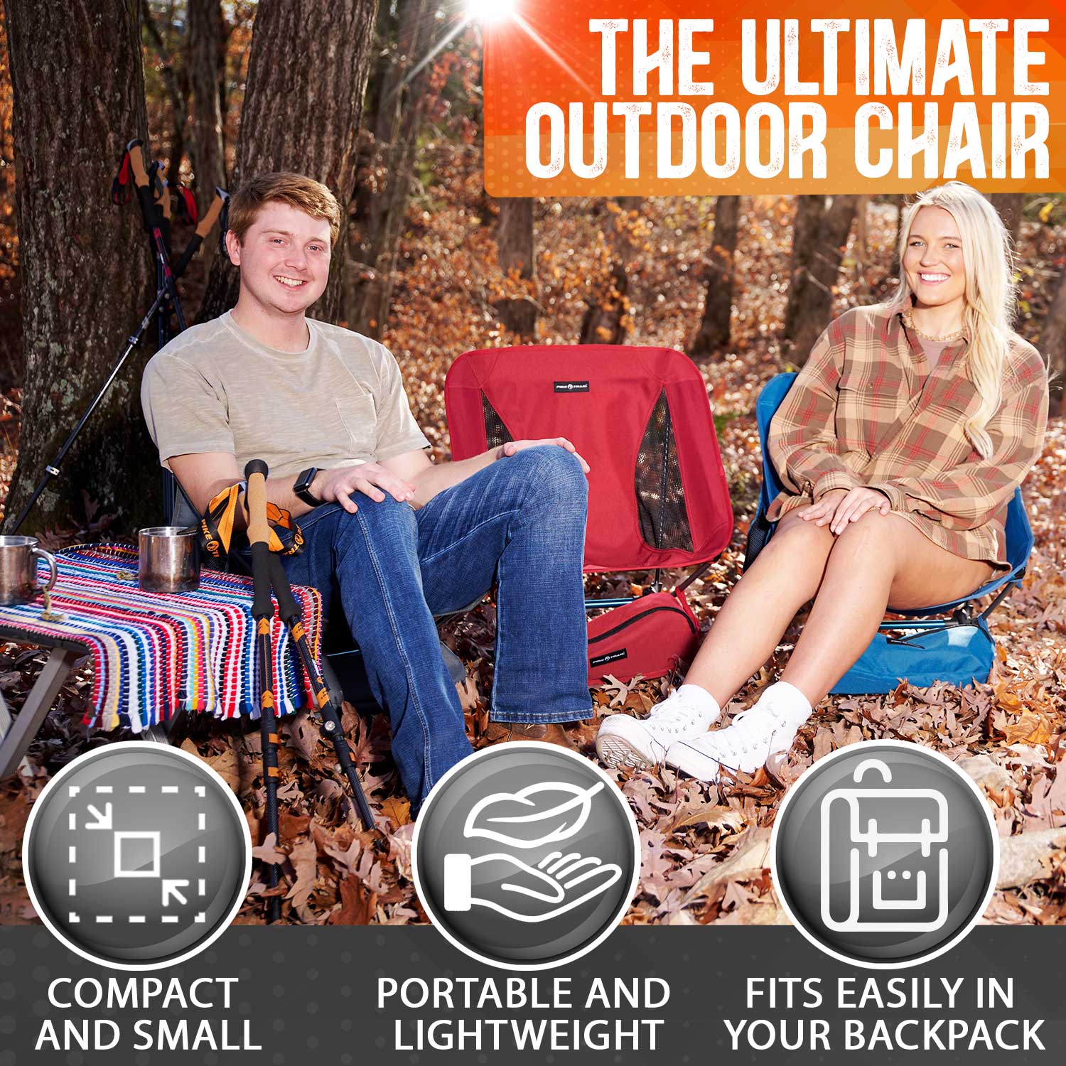 Pike Trail Ultralight Compact Outdoor Camping Tailgate Festival Beach Chair by Pike Trail