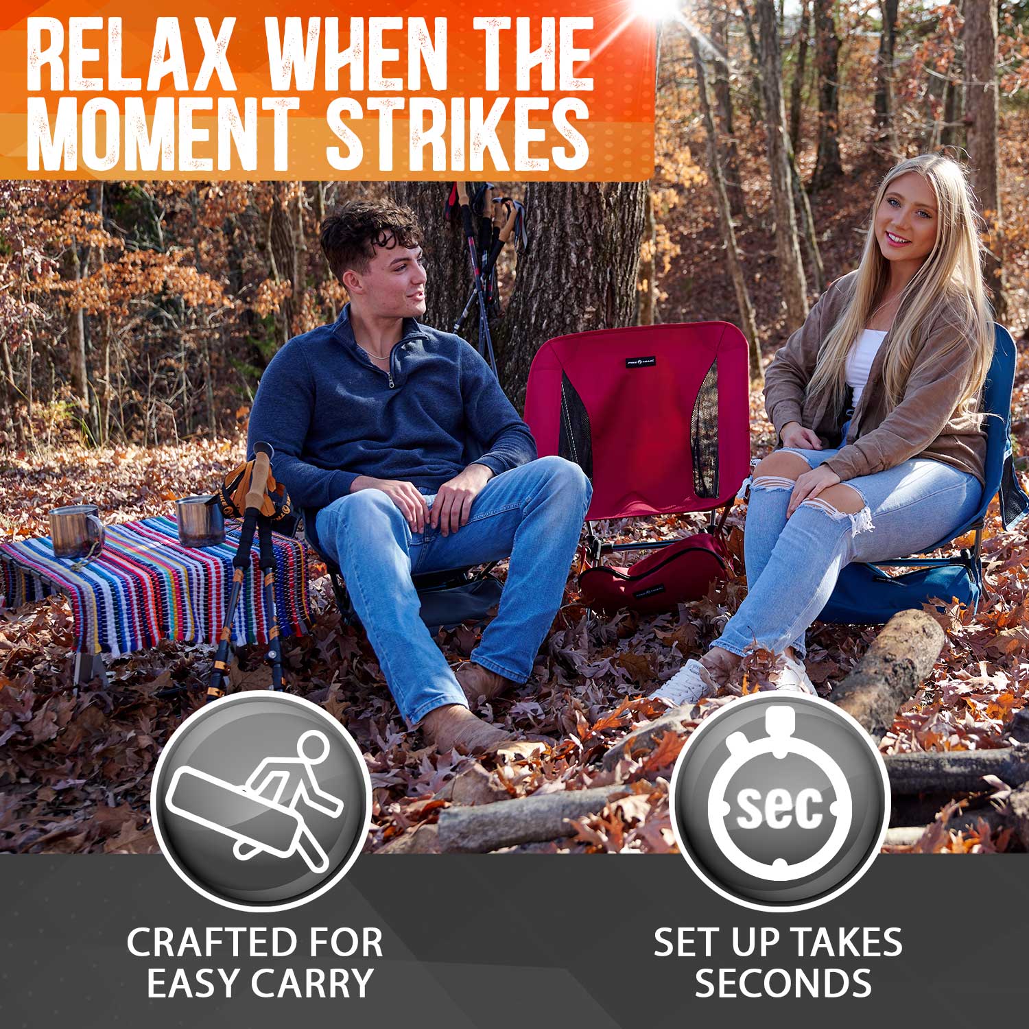 Pike Trail Ultralight Compact Outdoor Camping Tailgate Festival Beach Chair by Pike Trail