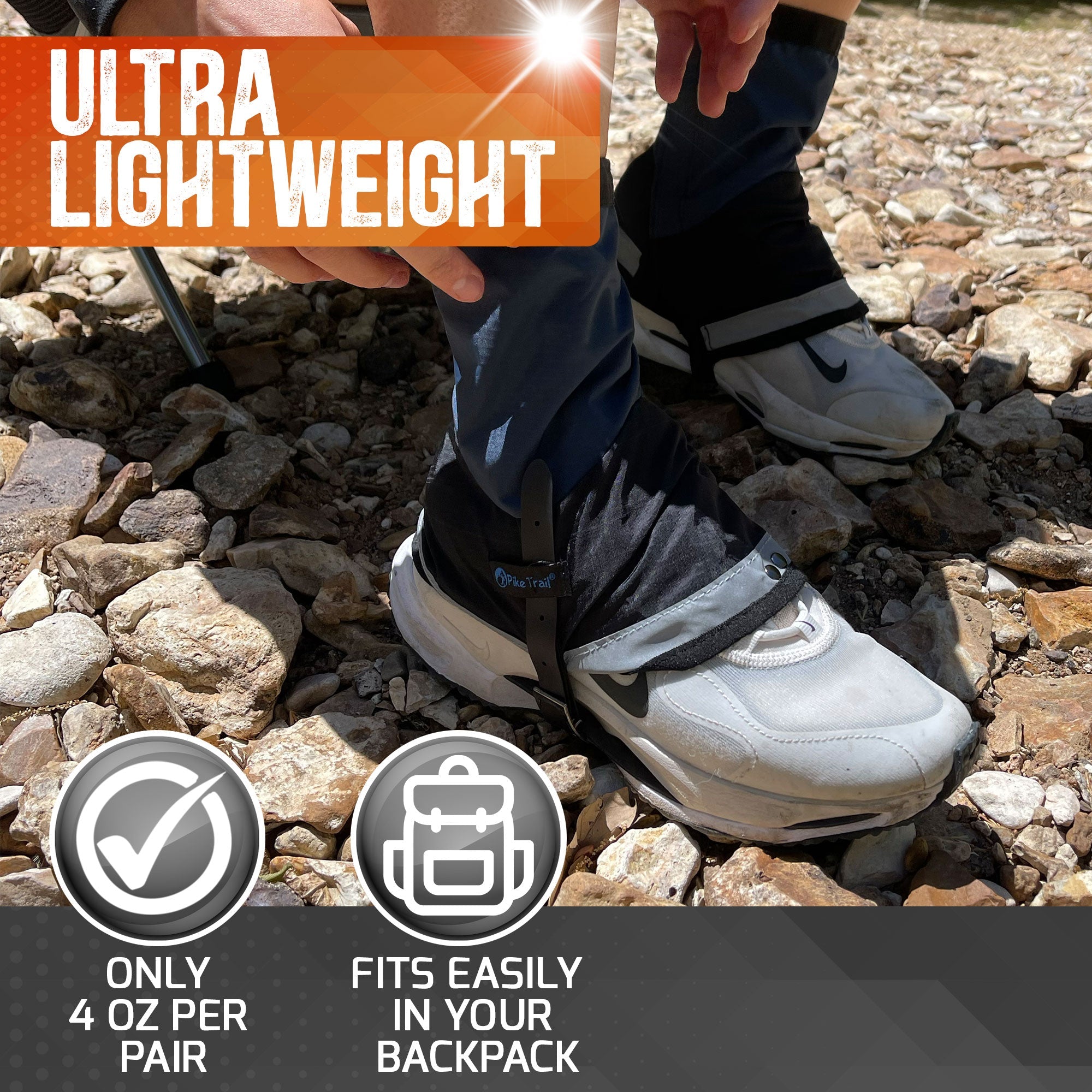 Pike Trail Mid Length Gaiters Small/Medium Adjustable Fit by Pike Trail