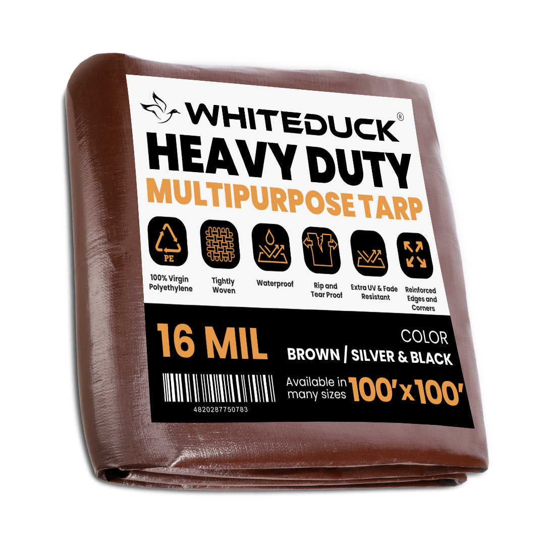 White Duck 100' x 100' Super Heavy Duty Poly Tarp