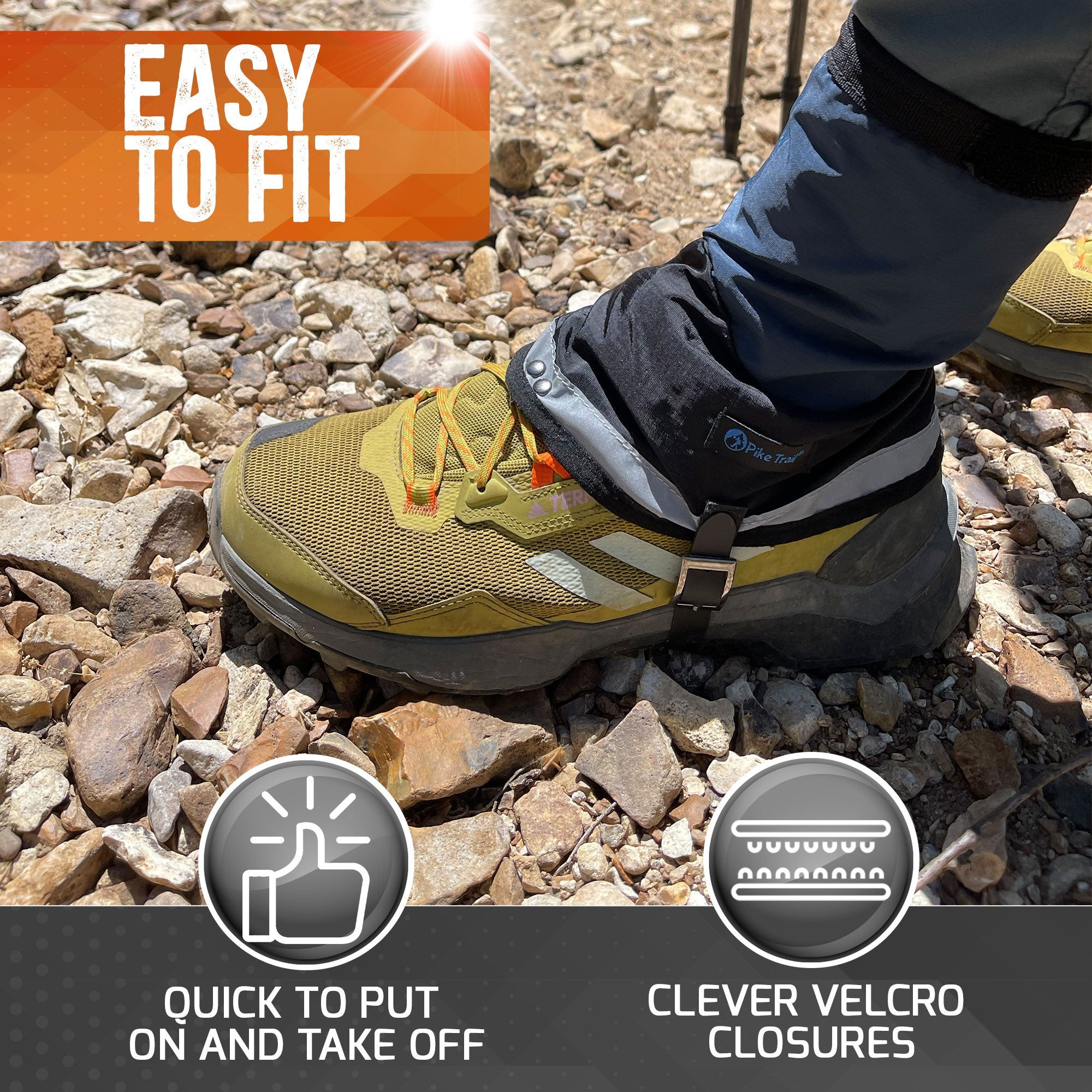 Pike Trail Mid Length Gaiters Small/Medium Adjustable Fit by Pike Trail