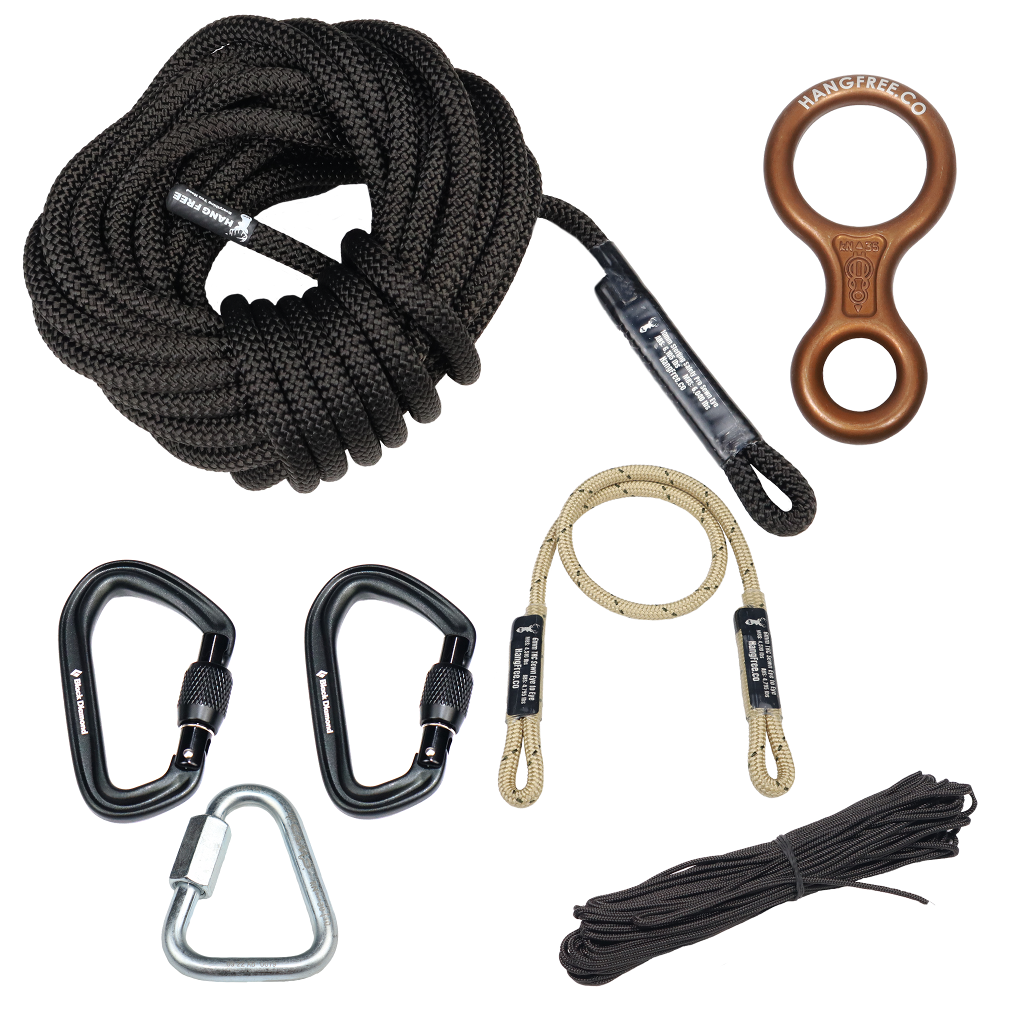 Hang Free 10mm BlackOut Standard One Stick/Rappel Kit