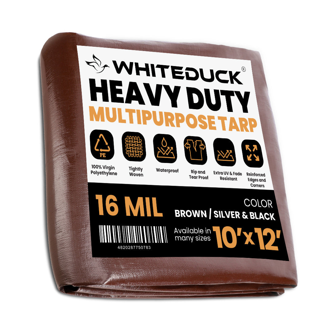 White Duck 10’ x 12’ Super Heavy Duty Poly Tarp