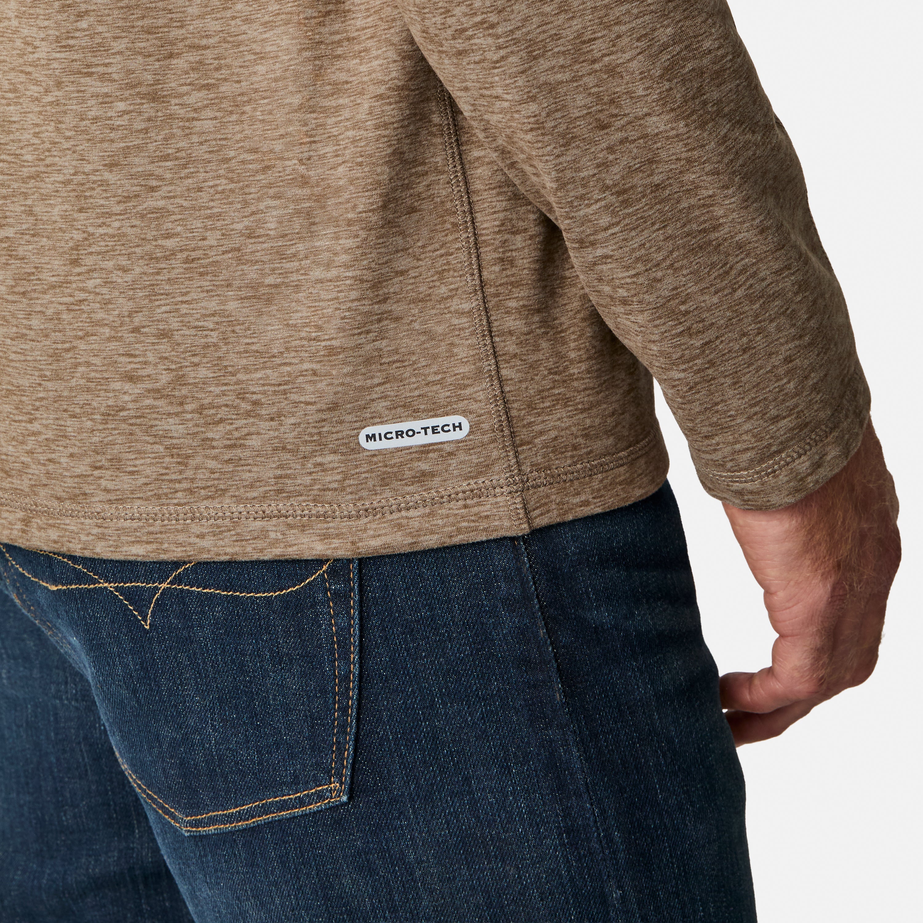 Free Country Men's FreeCycle® Sueded Spacedye Long Sleeve Crew Neck