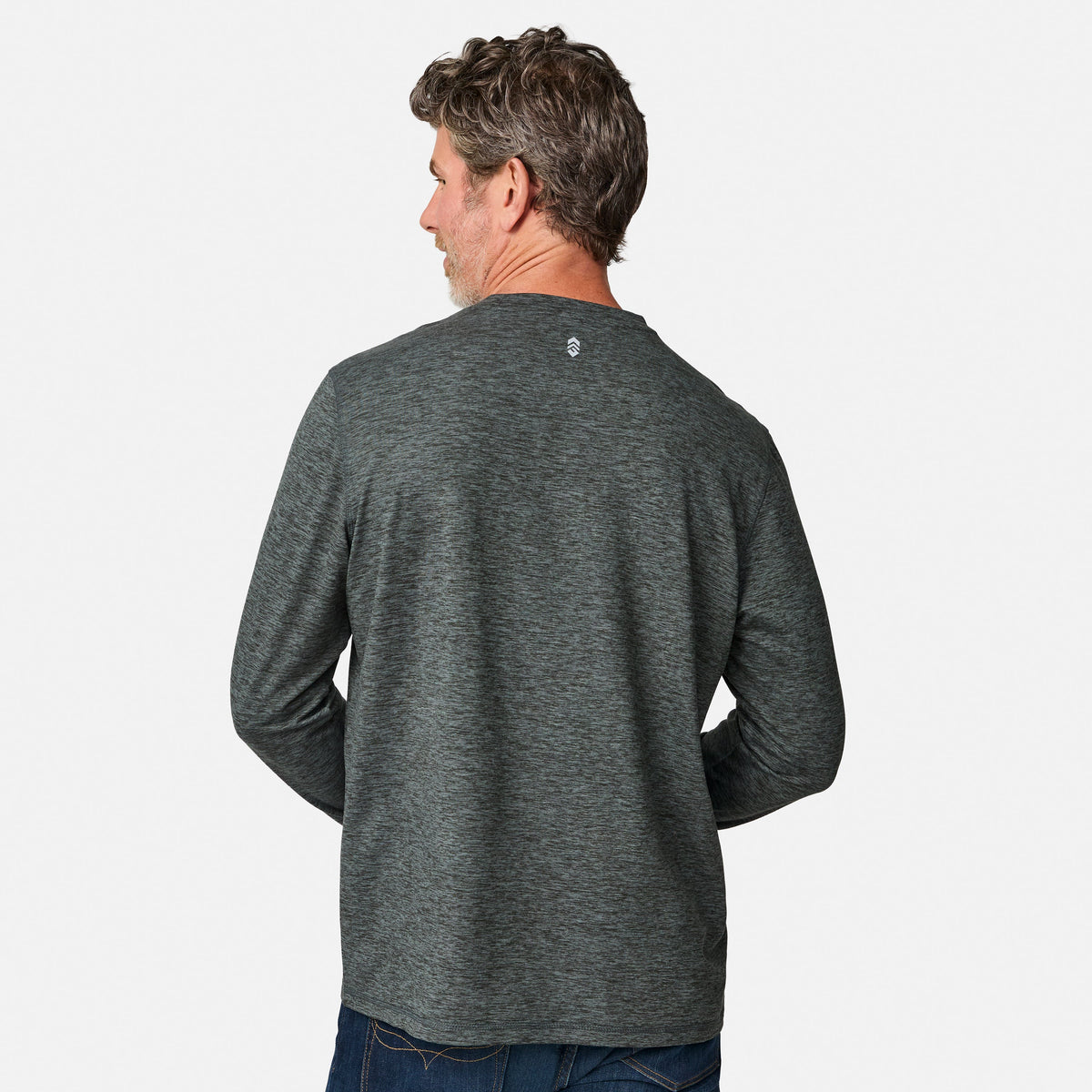 Free Country Men's FreeCycle® Sueded Spacedye Long Sleeve Crew Neck
