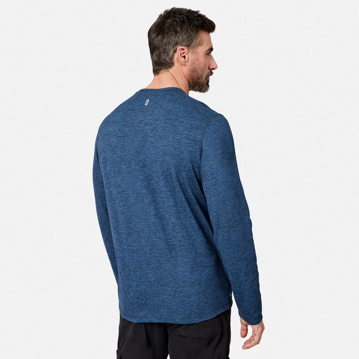 Free Country Men's FreeCycle® Sueded Spacedye Long Sleeve Crew Neck