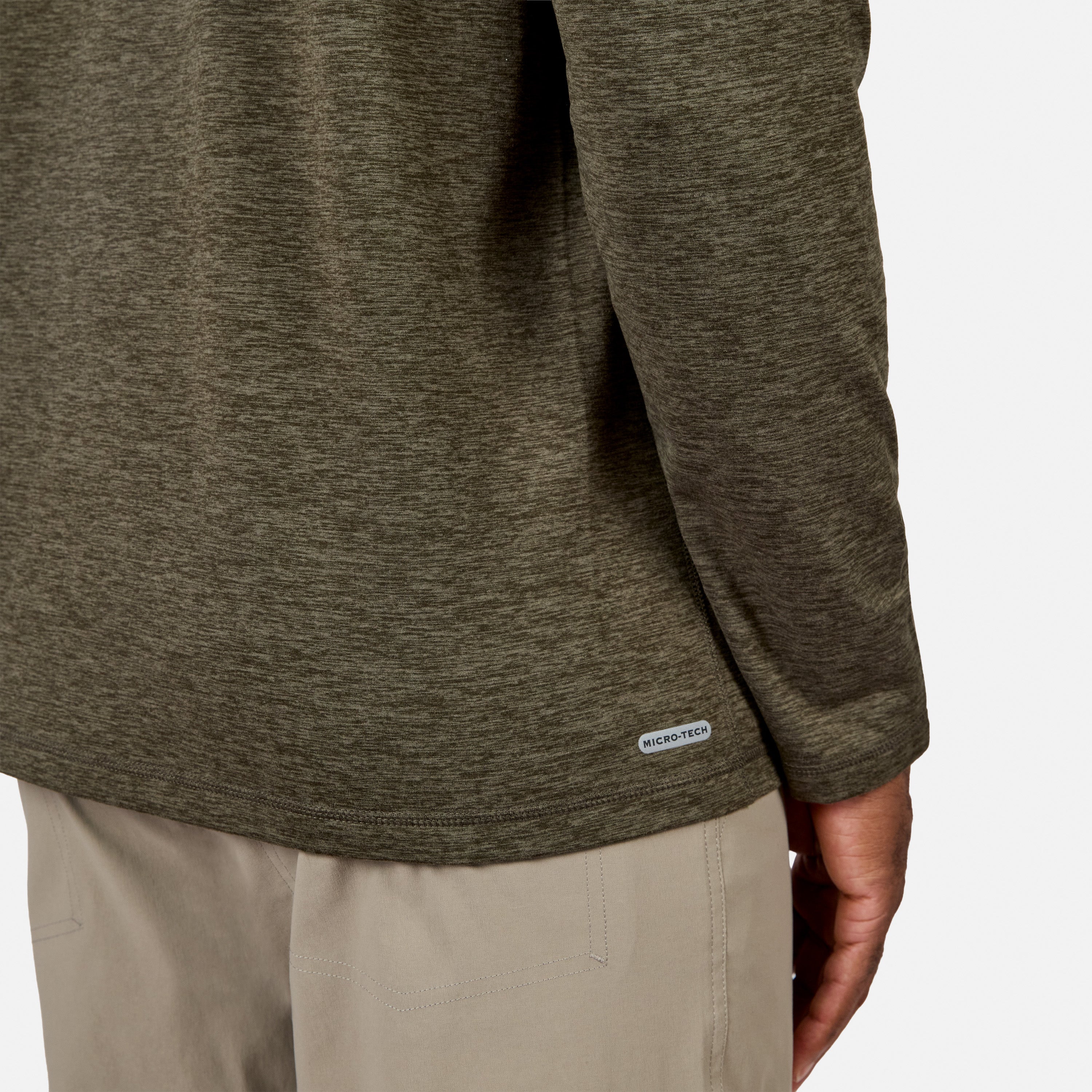 Free Country Men's FreeCycle® Sueded Spacedye Long Sleeve Crew Neck