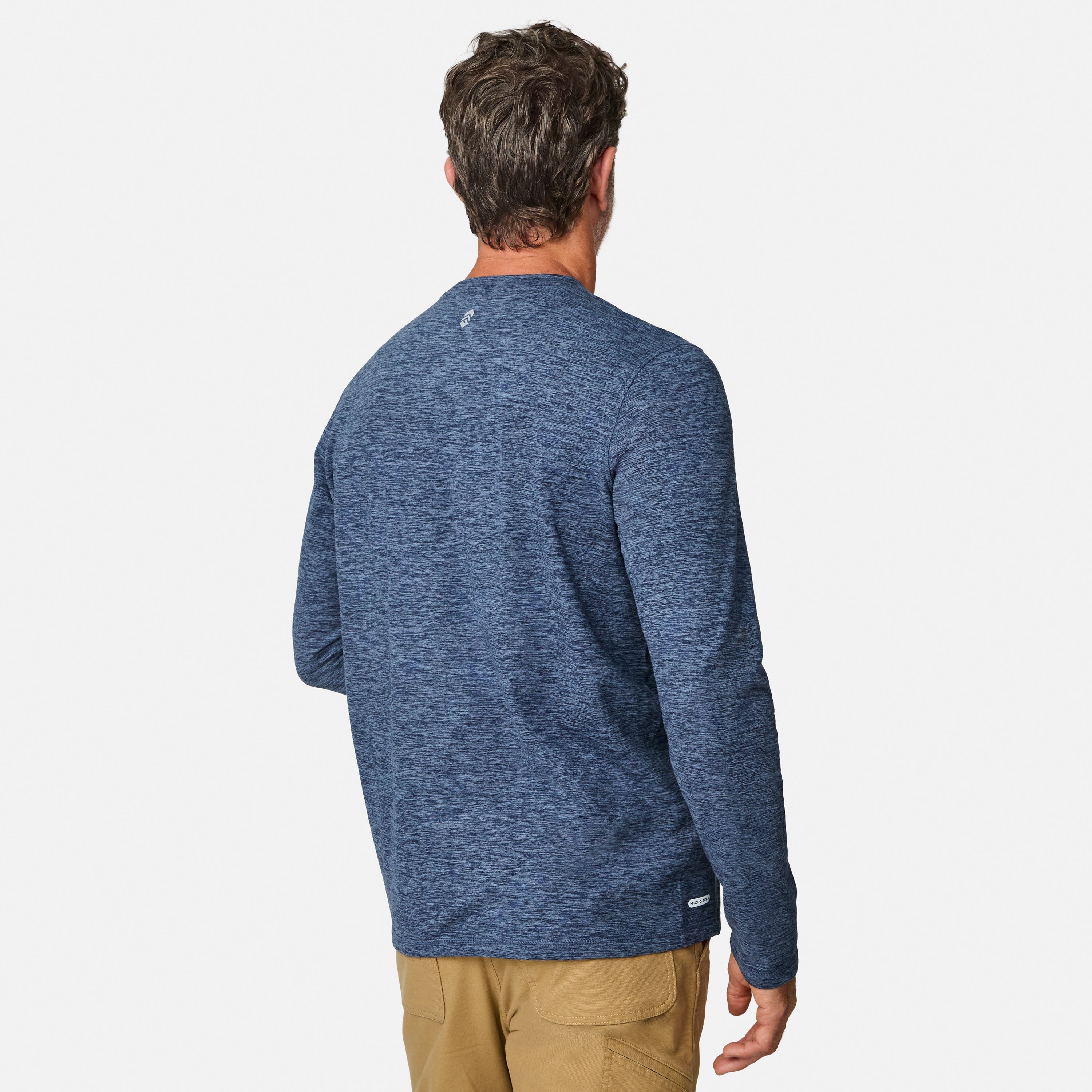Free Country Men's FreeCycle® Sueded Spacedye Long Sleeve Crew Neck