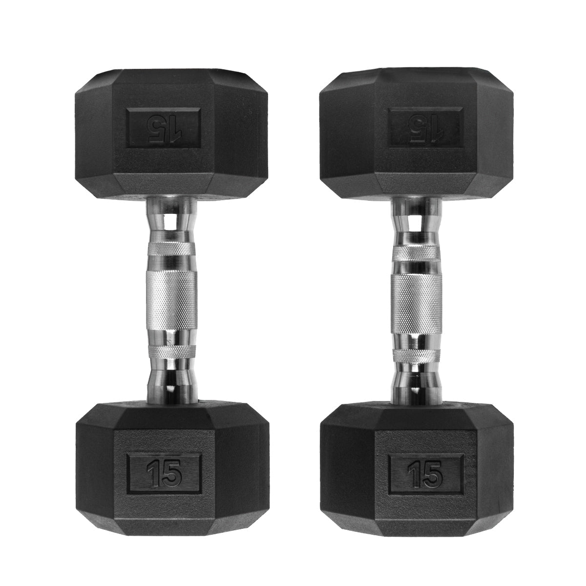 Barbell Standard Rubber Hex Dumbbells - view 5