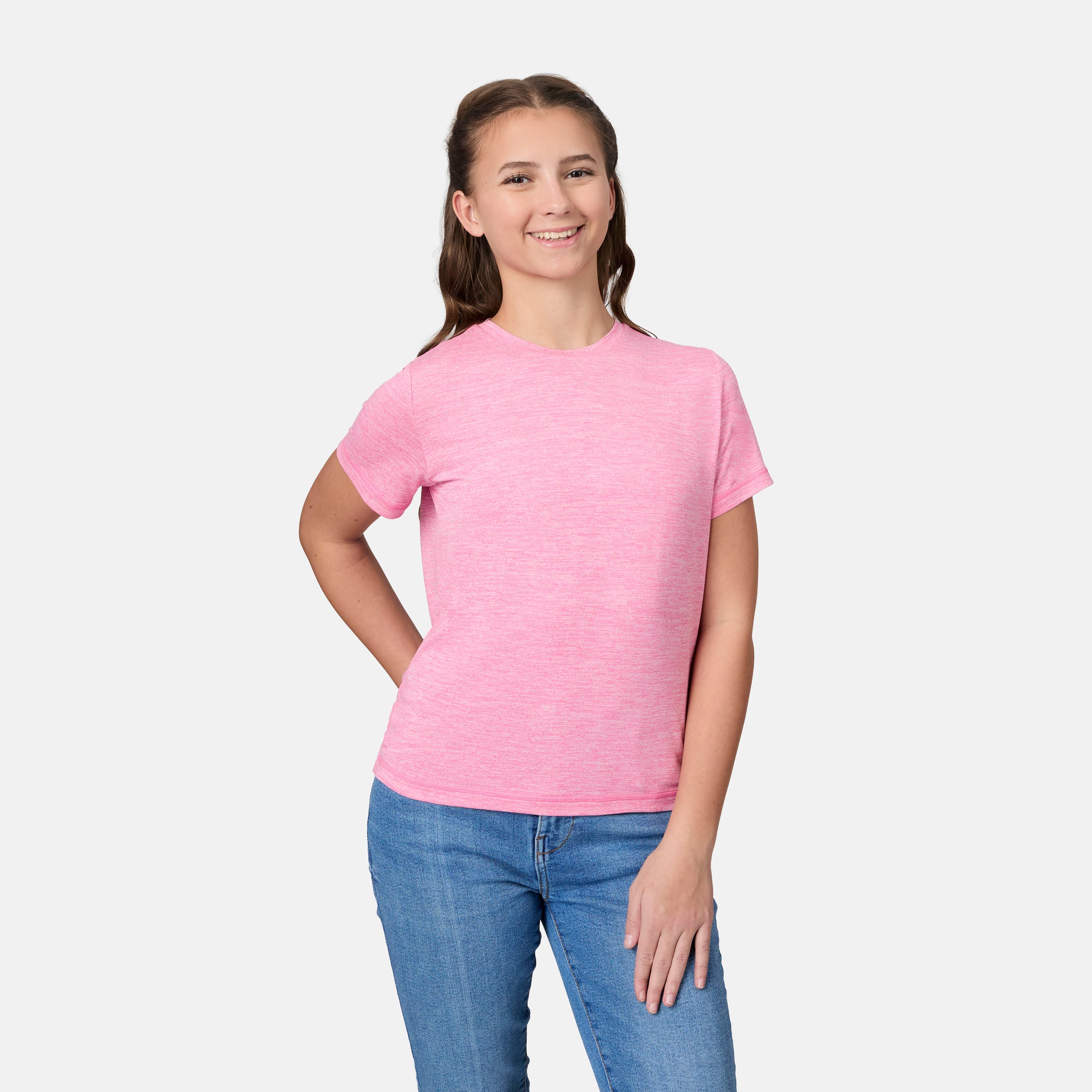 Free Country Girls' Microtech® Crew Neck Shirt