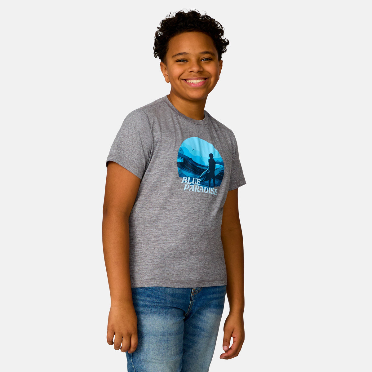 Free Country Boys' Microtech® Graphic Crew Neck Shirt