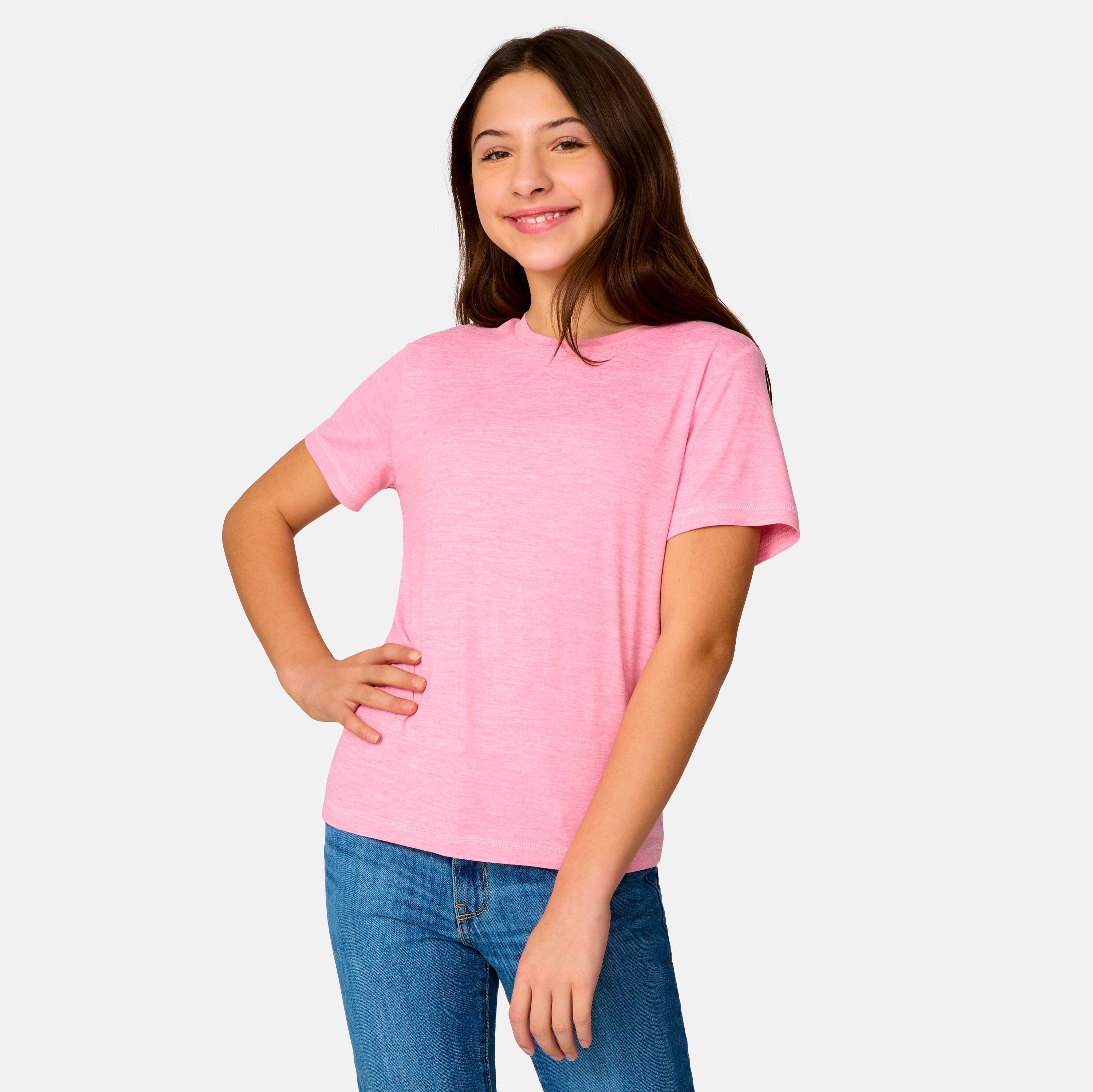 Free Country Girls' Microtech® Crew Neck Shirt