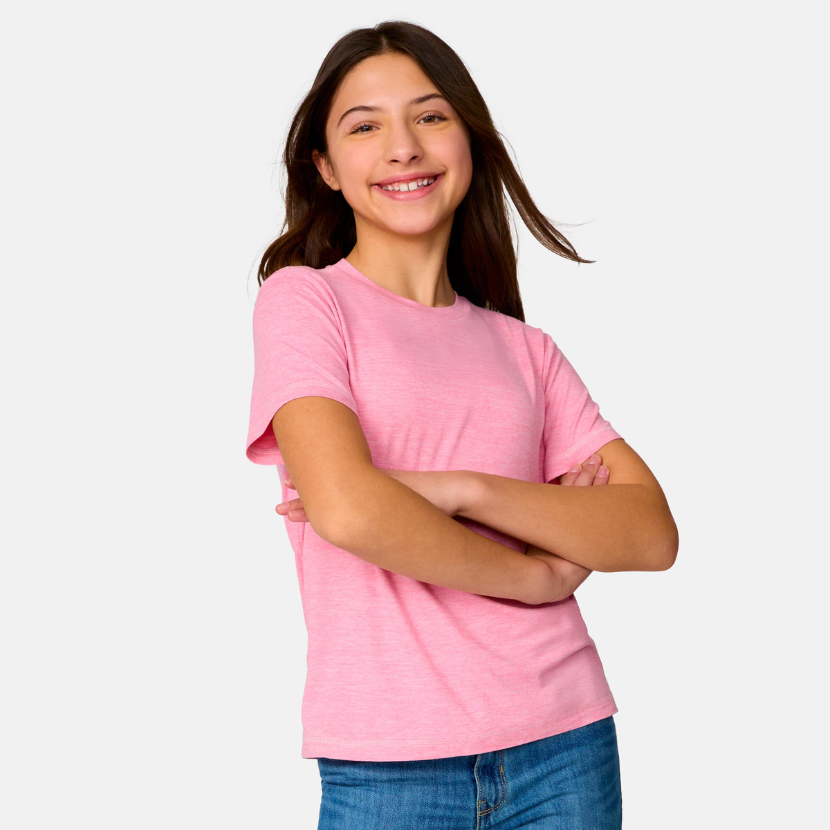 Free Country Girls' Microtech® Crew Neck Shirt