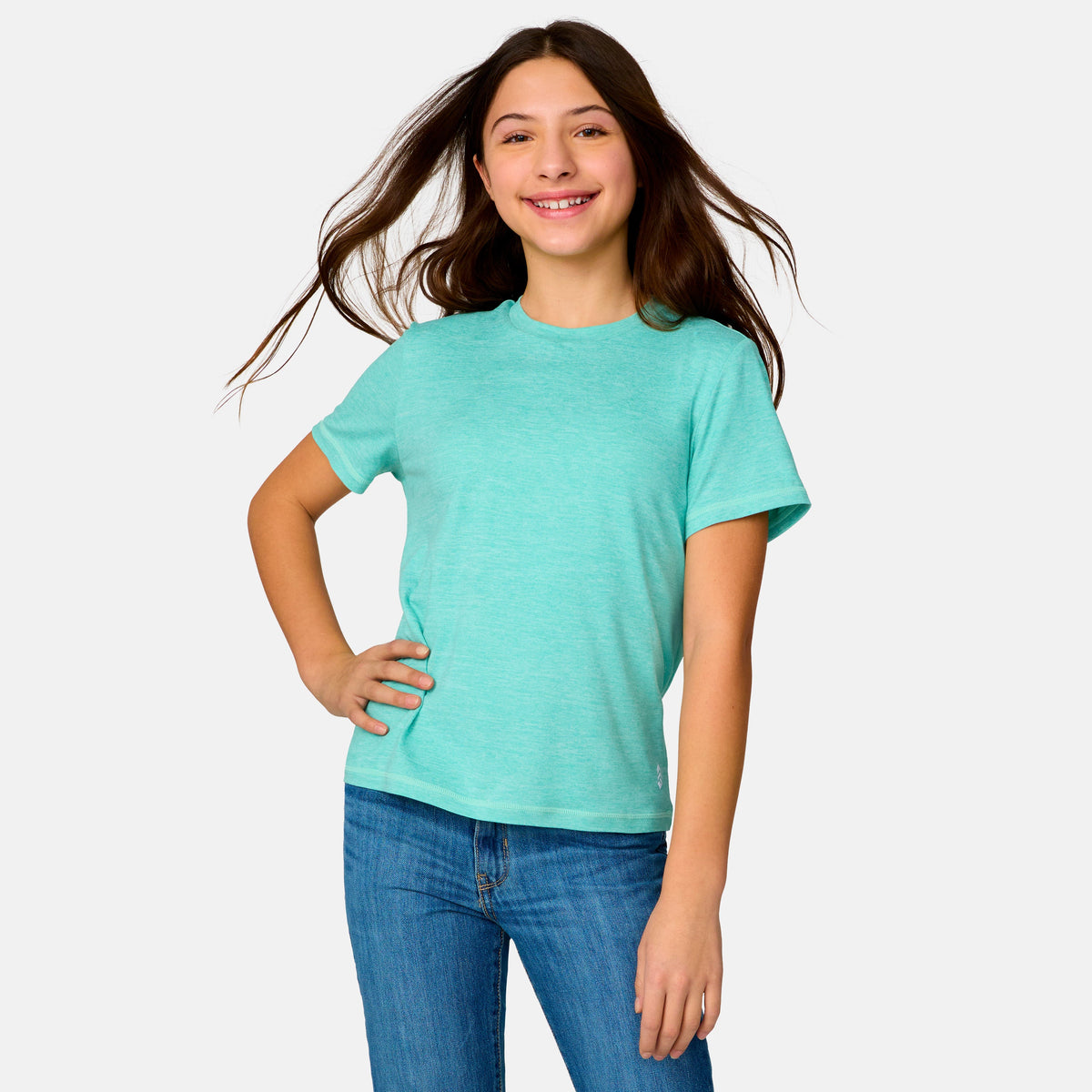 Free Country Girls' Microtech® Crew Neck Shirt