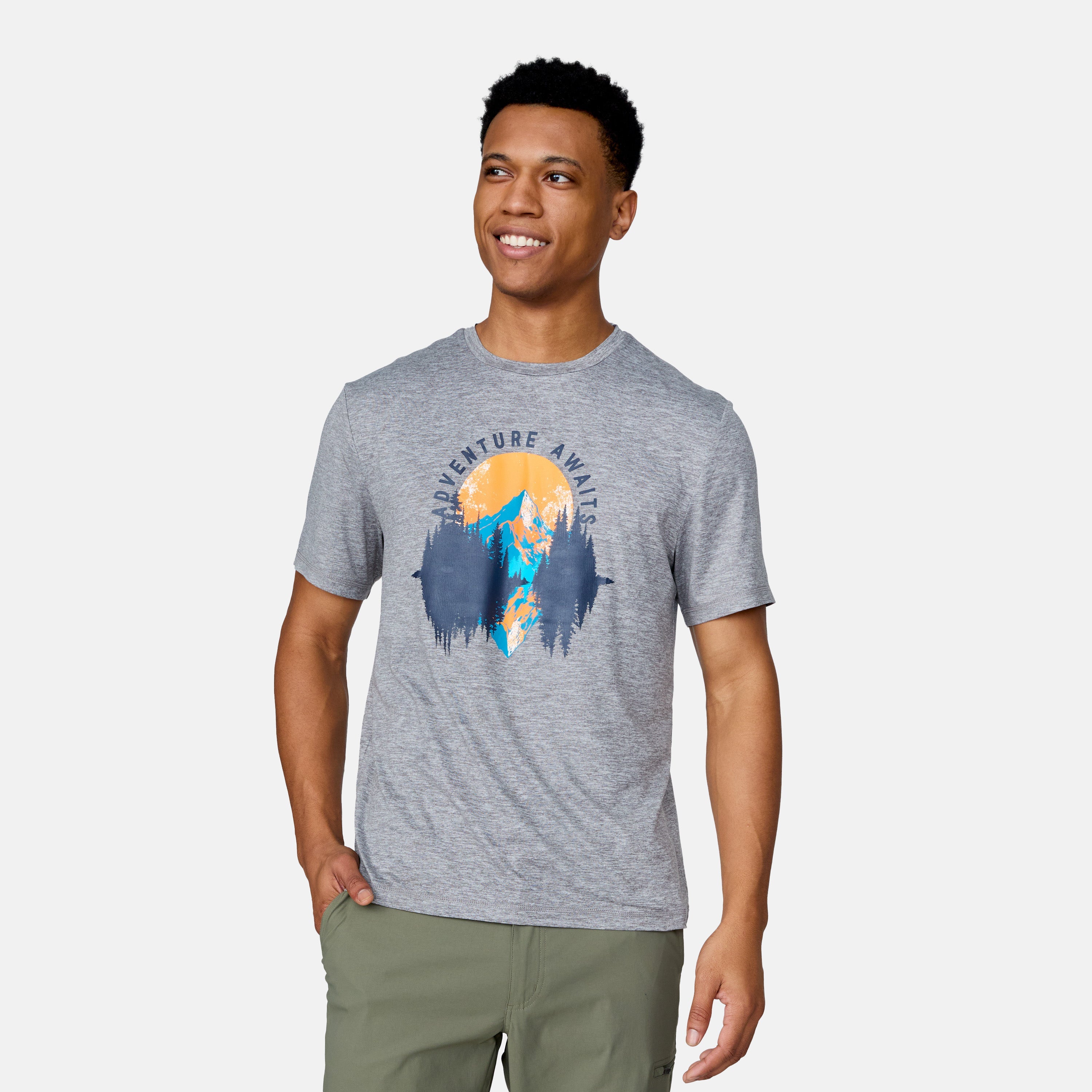 Free Country Men's Super Soft Short Sleeve Crew Tee - 2 Pack