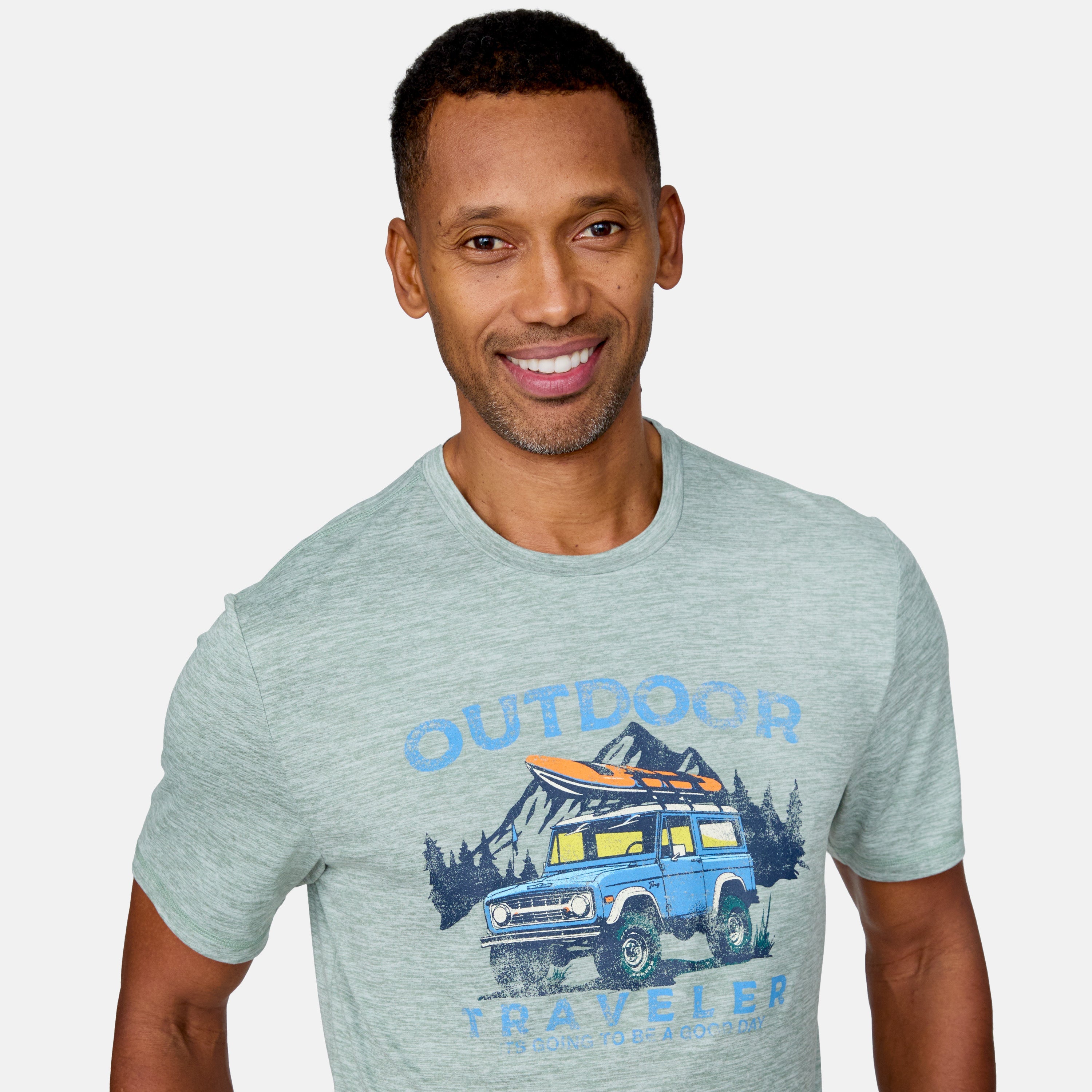 Free Country Men's Super Soft Short Sleeve Crew Tee - 2 Pack