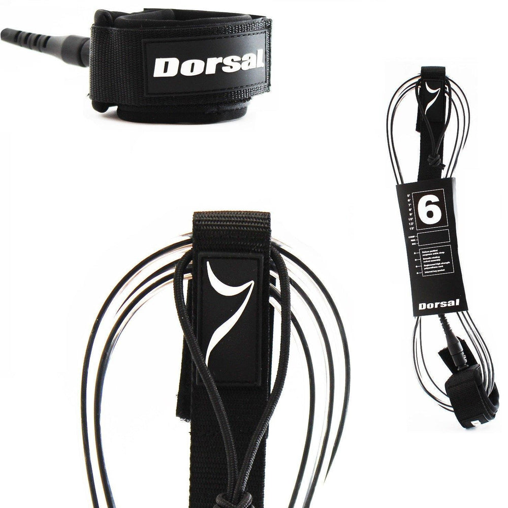 DORSAL Surf Leash for Surfboard Longboard SUP Leg Rope — Clear / Polyurethane - view 2