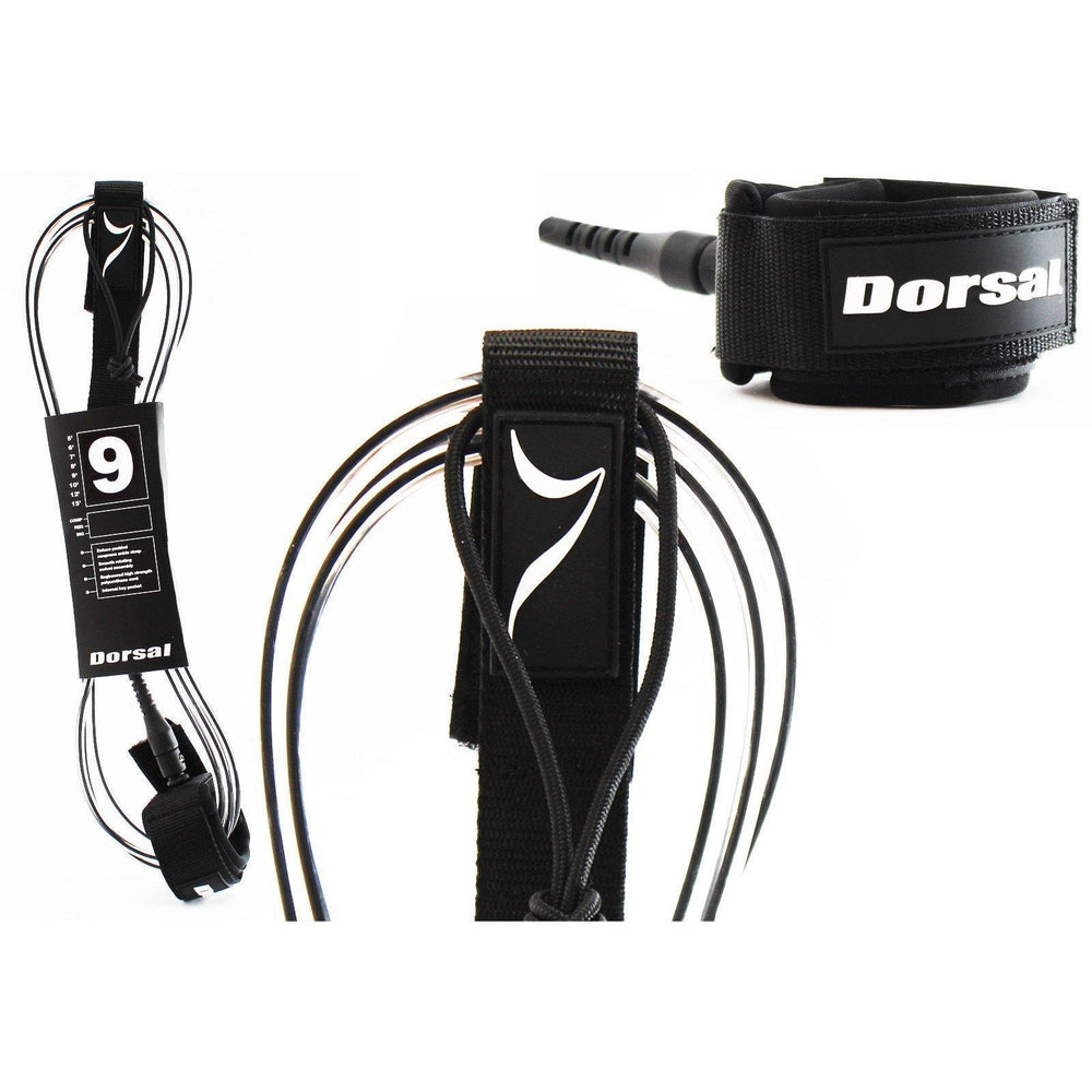 DORSAL Surf Leash for Surfboard Longboard SUP Leg Rope — Clear / Polyurethane
