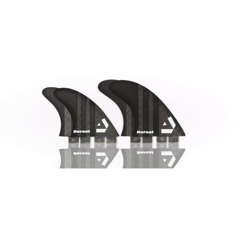 DORSAL Carbon FCS Quad Fins — Black / Medium / Carbon Honeycomb - view 2