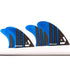 DORSAL Carbon FCS Quad Fins — Medium / Carbon Honeycomb / Blue