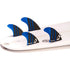 DORSAL Carbon FCS Quad Fins — Medium / Carbon Honeycomb / Blue - view 3