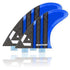 DORSAL Carbon FCS Quad Fins — Medium / Carbon Honeycomb / Blue - view 5