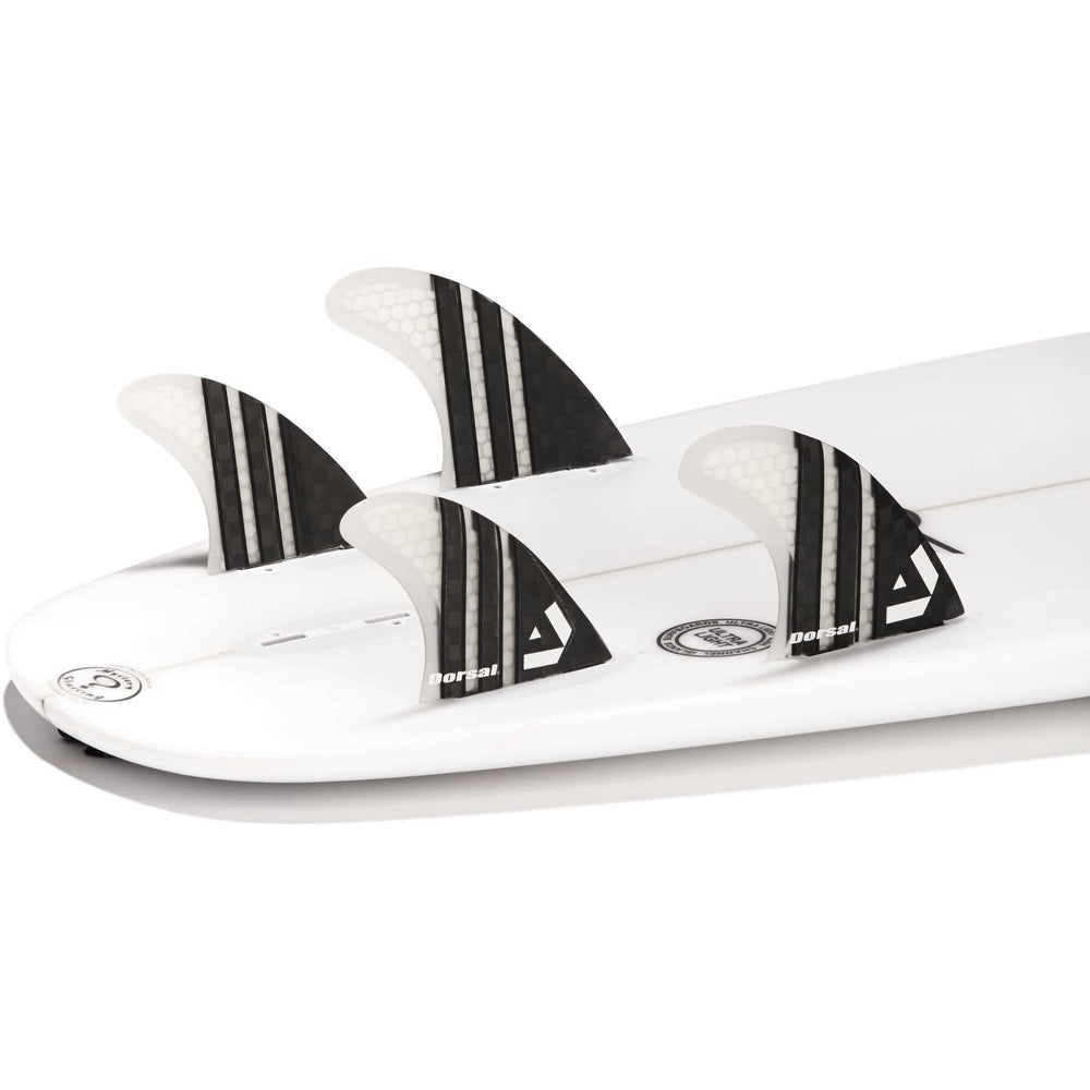 DORSAL Carbon FCS Quad Fins — Medium / Carbon Honeycomb / White - view 3