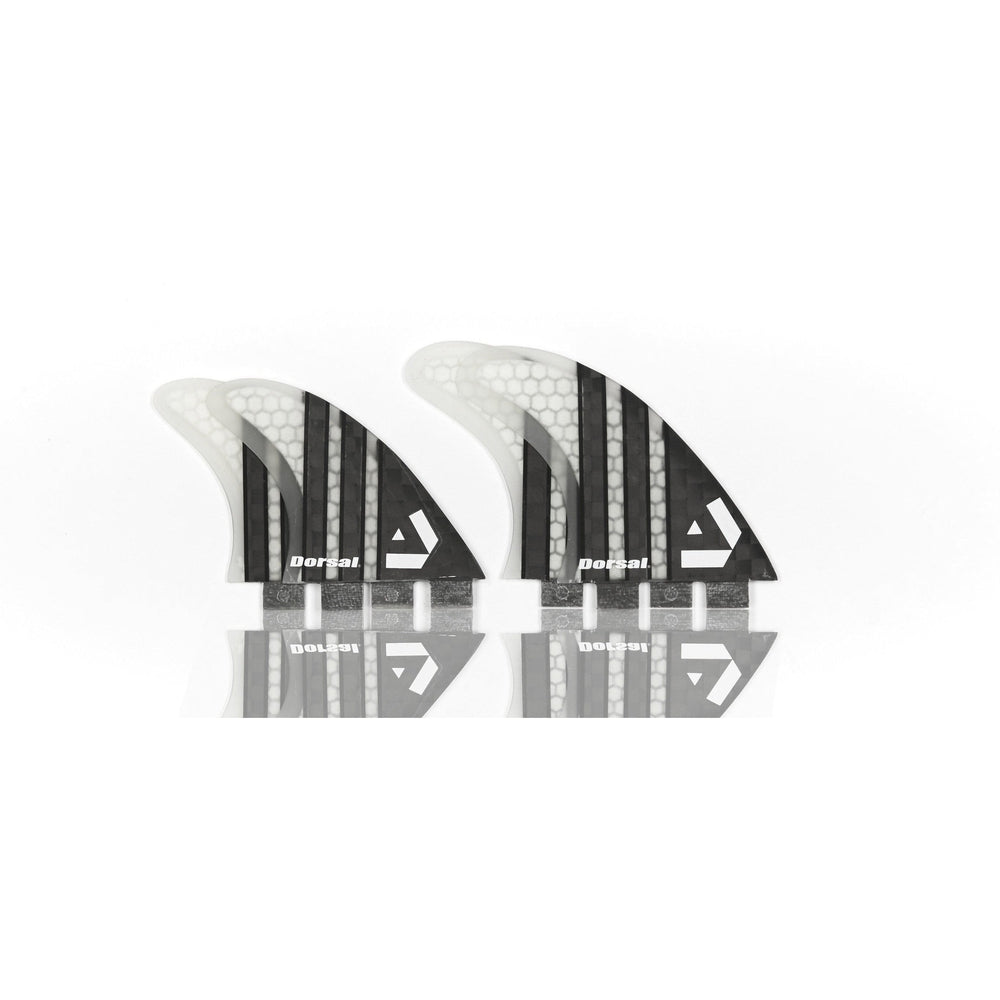 DORSAL Carbon FCS Quad Fins — Medium / Carbon Honeycomb / White - view 4