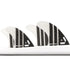 DORSAL Carbon FCS Quad Fins — Medium / Carbon Honeycomb / White