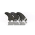 DORSAL Carbon FCS Thruster Fins — Black / Medium / Carbon Honeycomb - view 4