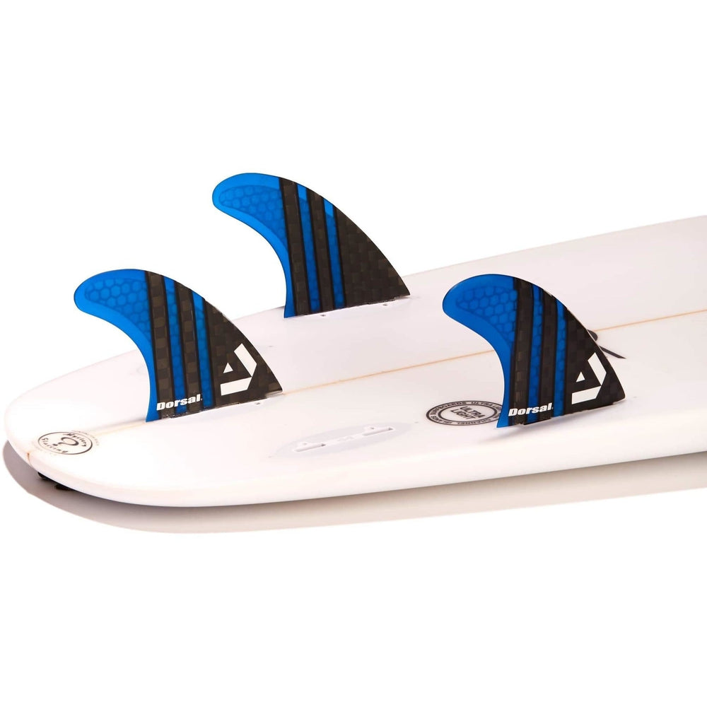 DORSAL Carbon FCS Thruster Fins — Medium / Carbon Honeycomb / Blue - view 3