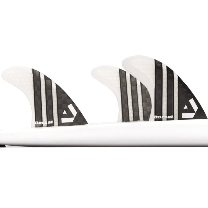 DORSAL Carbon FCS Thruster Fins — Medium / Carbon Honeycomb / White