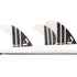 DORSAL Carbon FCS Thruster Fins — Medium / Carbon Honeycomb / White