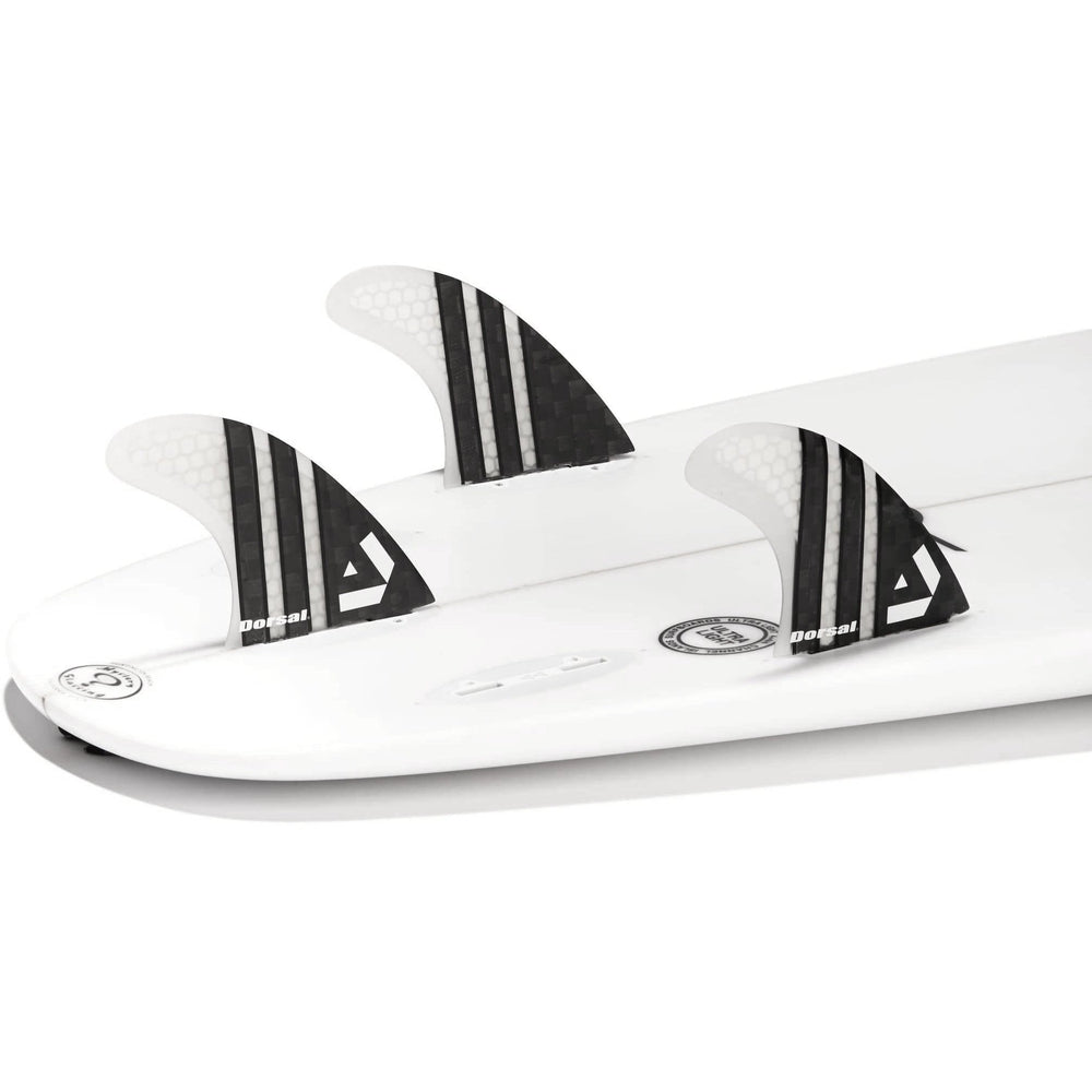 DORSAL Carbon FCS Thruster Fins — Medium / Carbon Honeycomb / White - view 2