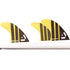 DORSAL Carbon FCS Thruster Fins — Medium / Carbon Honeycomb / Yellow