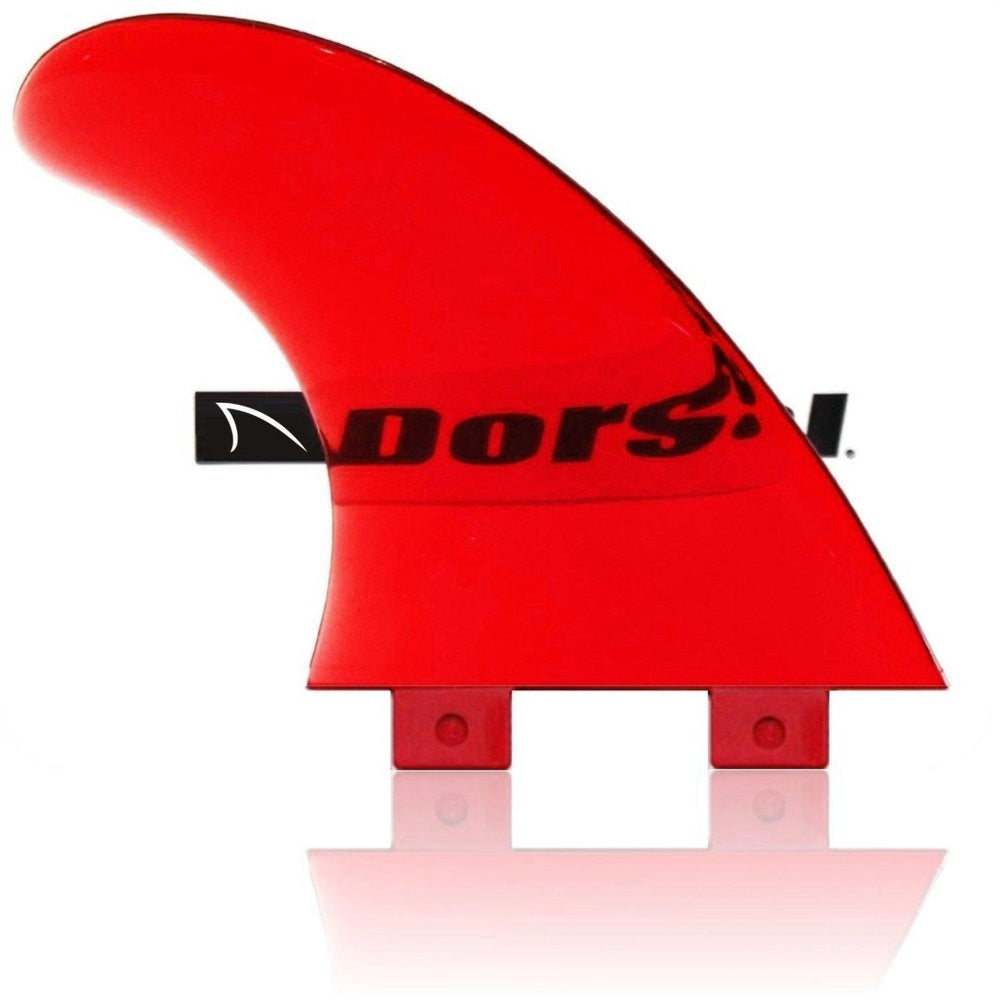 DORSAL Twin Fins — Red / Medium / Polycarbonate