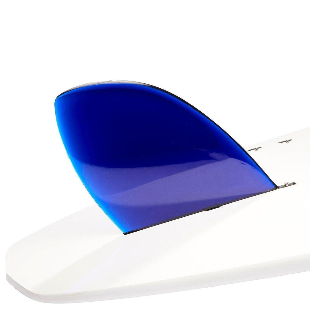 DORSAL Longboard Rudder Fins — 8.5" / Blue / Polycarbonate