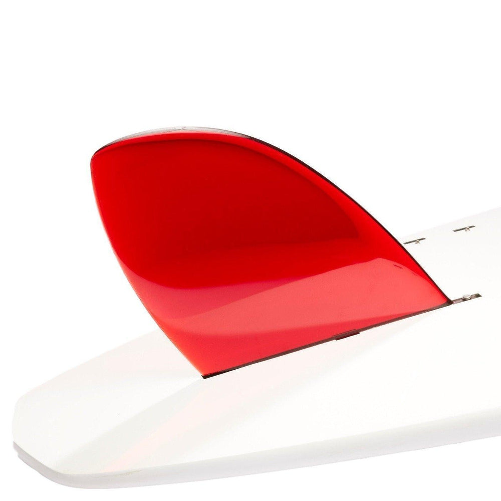DORSAL Longboard Rudder Fins — 8.5" / Red / Polycarbonate