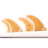 DORSAL Bamboo Quad FCS Fins — Medium / Bamboo / Fiberglass with Bamboo Hexcore