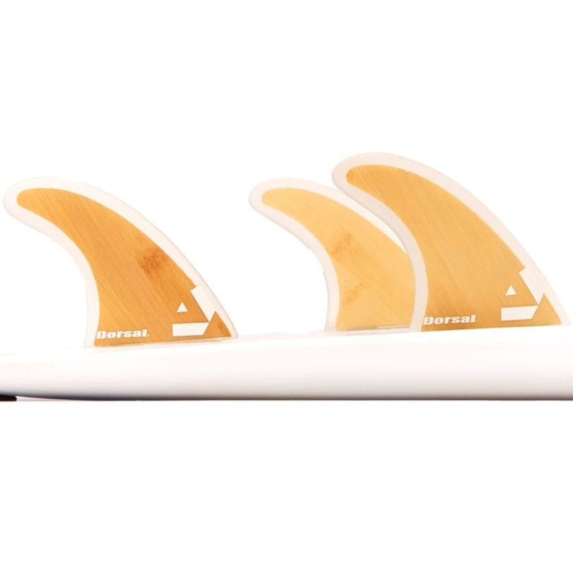 DORSAL Bamboo Thruster Futures Fins — Medium / Bamboo / Fiberglass with Bamboo Hexcore