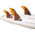 DORSAL Carbon Futures Quad Fins — Medium / Orange / Carbon Honeycomb - view 2