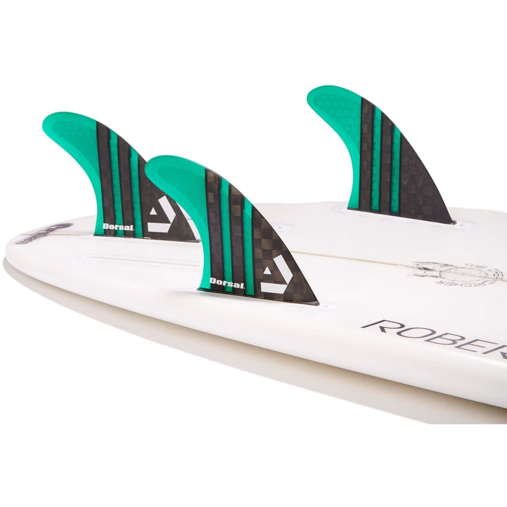 DORSAL Carbon Thruster Futures Fins — Medium / Green / Carbon Honeycomb - view 2