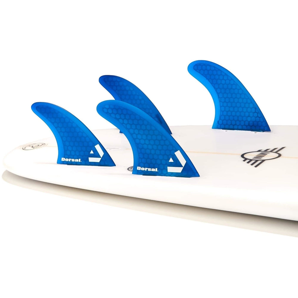 DORSAL Hexcore FCS Quad Fins — Medium / Honeycomb / Blue