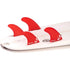 DORSAL Hexcore FCS Quad Fins — Medium / Red / Honeycomb